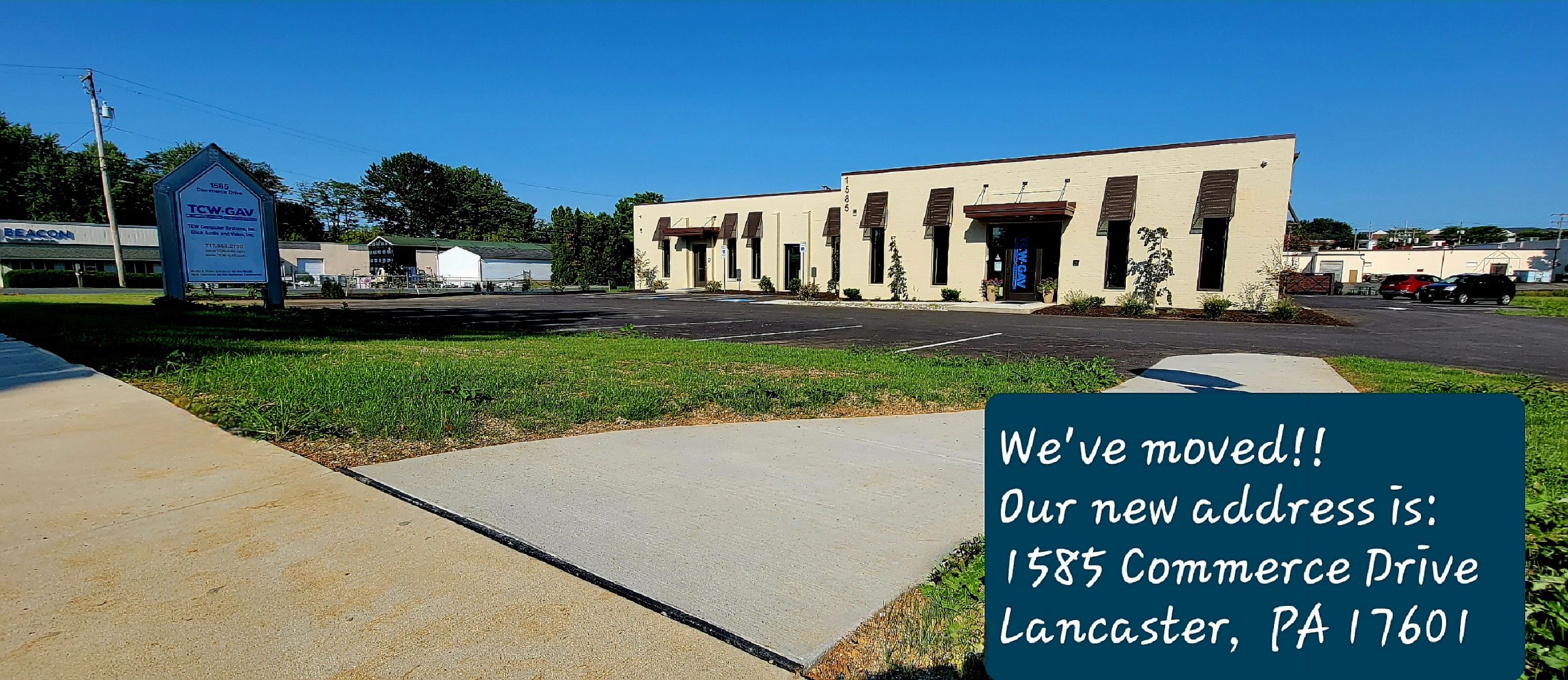 1585 Commerce new building New Building location 1585 Commerce Drive, Lancaster, PA